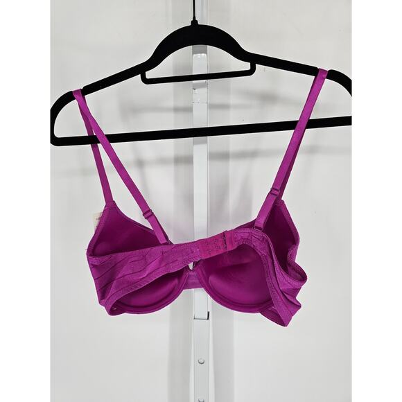 Vintage Y2K Simply Basic Womens Sz 36C Padded Push Up Bra Purple NEW - Picture 3 of 5